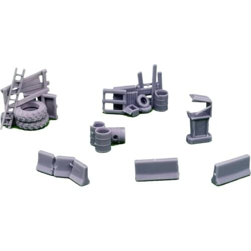 Outland Models Railway Scenery Gas Station Junk Stuff Set 1:87 HO Scale