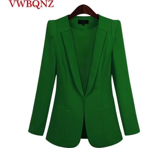 2020 Hot Sale Black Women Blazers And Jackets New Spring Autumn Casual Office Women Suits Slim Solid Female Jacket Plus Size 5XL