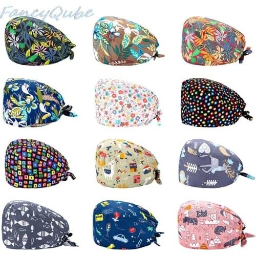 Cotton Unisex Work Hats Beauty Salon Work Caps Adjustable Accessories Beauty Salon Work Caps Surgery Hat Operating Room Hats
