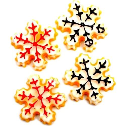 20pcs Color Mixed Snowflake Resin Decoration Crafts Flatback Cabochon Embellishments For Scrapbooking Beads Diy Accessories