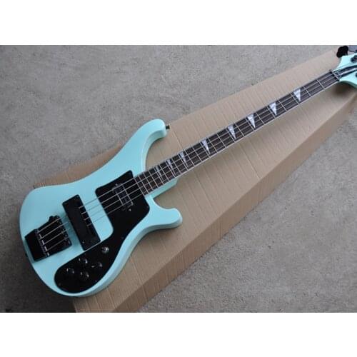 Light blue 4 Strings Electric Bass guitar with Rosewood Fretboard,Black Pickguard/Hardware,offer customized