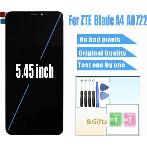 5.45" NEW Original For ZTE A0722 Blade A4 LCD Display With Touch screen Digitizier Assembly parts