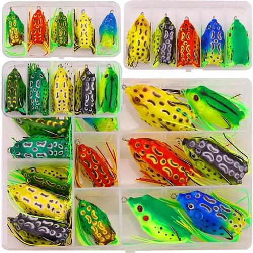 1pack Frog Soft Fishing Bait Thunder Frog Bionic Lures With Double Hook Fishing Supplies
