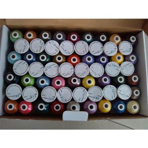 61 assorted colors Brother color machine polyester embroidery thread, polyester filament thread