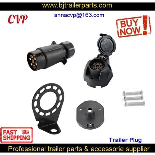 7 Pin Trailer Connector Parts Plastic Round Socket Boat Caravan Motorhome Car Auto Truck RV Accessories