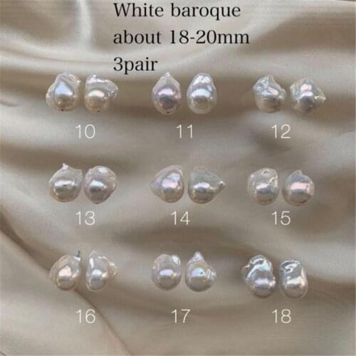 Free shipping Natural Irregular Shape15-16mm white/pink/purple color huge loose baroque pearls for making necklace