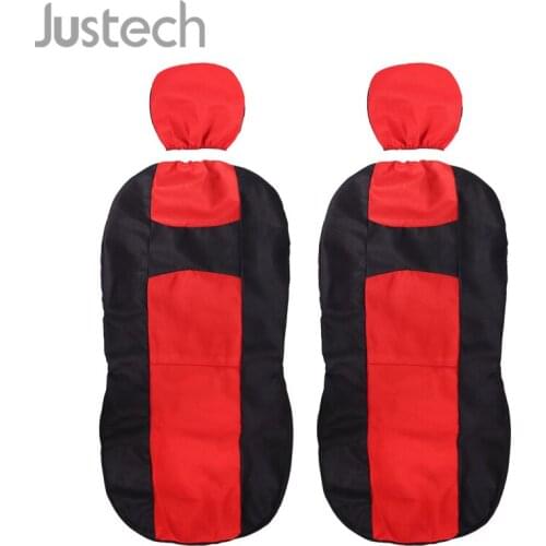 Justech Car Seat Covers Full Set Front Left Right Auto Interior Accessories Universal Washable Headrest Seat Protectors Cover