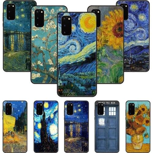 Phone Case For SamSung Galaxy S Note 10 20 7 6 9 8 Plus Edge E Ultra Lite Black Cover Prime 3D Etui Van Gogh oil painting art