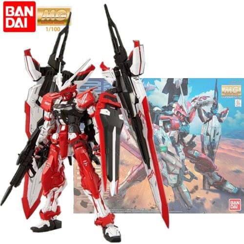 Bandai Gundam MG 1/100 Seed Astray Gundam Astray Turn Red ABS Anime Figures Assembly Model Mecha Robot Toys Birthday Gift 18CM