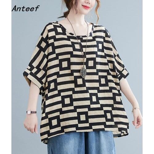 Short sleeve cotton vintage casual loose summer tee t shirt women t-shirt ladies tshirt 2021 tops streetwear clothing