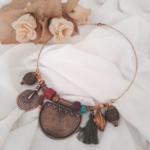 Goodtime Ethnic & Hoop Necklace Women Handmade Jewelry