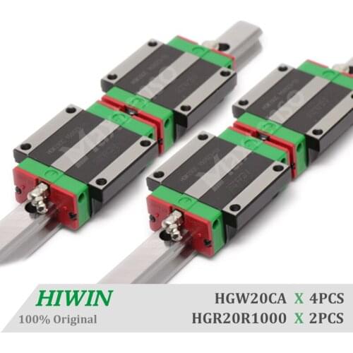 HIWIN HGW20CA 1000mm Linear Guideways Flange Blocks Carriage HGR20 Linear Guide Rail CNC Machine Parts High Precision Accessorie