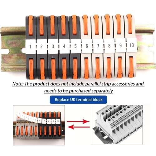 Din Rail Wire Connector Terminal Block Quick Wiring Compact Splicing 211 Quick Cable Connector Terminal Block