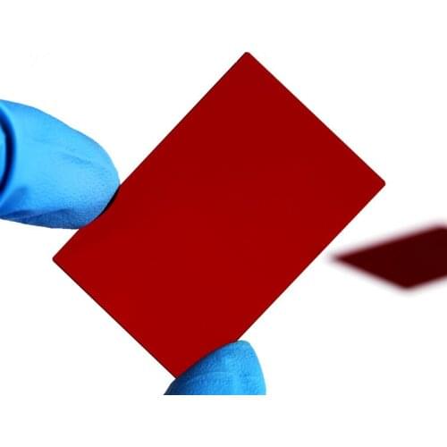 Red Glass Spectral Absorption Glass 32x48x1mm Customizable Colored Optical Glass Plate