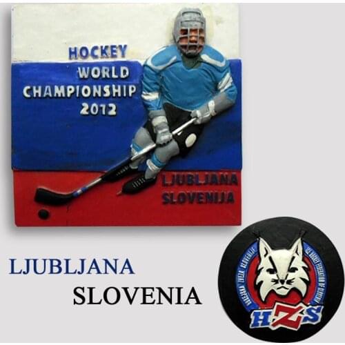 Slovenia Ljubljana Fridge Magnets European Travel Souvenir Magnetic Refrigerator Stick Ice Hockey World Championship Gifts