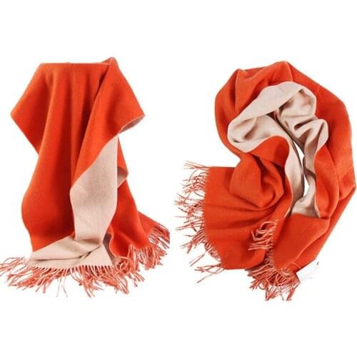 Fashion winter 2 tone cashmere wool scarf Shawl Wrap Womens Girls Ladies Scarf Christmas gift 200*70cm 395grams 3pcs/lot #3960