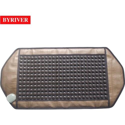 BYRIVER 92*45CM Natural Tourmaline Heating Mat, Korea Far Infrared Ray Thermal Mattress, Relief Back Pain, Gift for Dad Mum