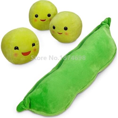 New Woody 3 Peas In A Pod Plush Toy Large 48cm Cute Vegetable Cushion Pillow Stuffed Soft Kids Toys for Children Gifts