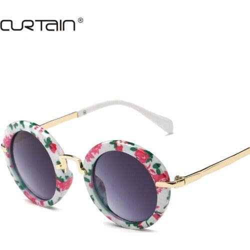 NEW Fashion Round Cute Brand Designer Child Sunglasses Anti-uv Baby Vintage Glasses Girl Cool Eyewear Boys Kids Oculos