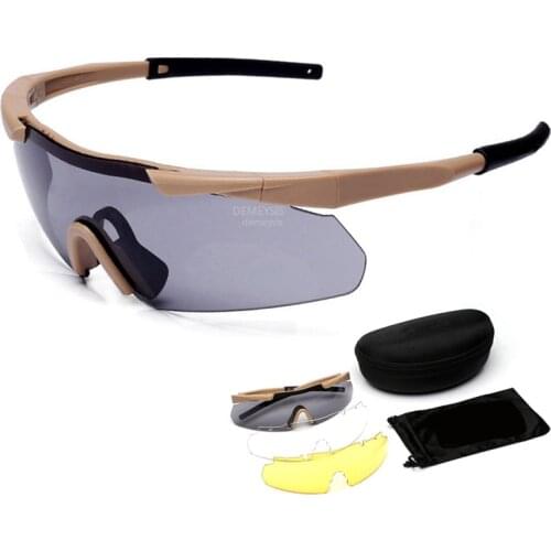 Military Airsoft Glasses Army Tactical Paintball Protective Glasses Windproof Hunting Hiking Cycling Sports Glasses Eyewear