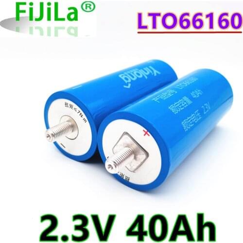 Original Yinlong LTO66160H 2.3V 40Ah Cylindrical Lithium ion battery Titanium Oxide LTO 66160 Titanate Battery 1 pcs