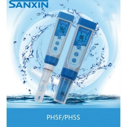 PH meter. Shanghai Sanxin ph5s / ph5f penetrometer; ph5s food and soil pH meter; ph5f plane object pH test