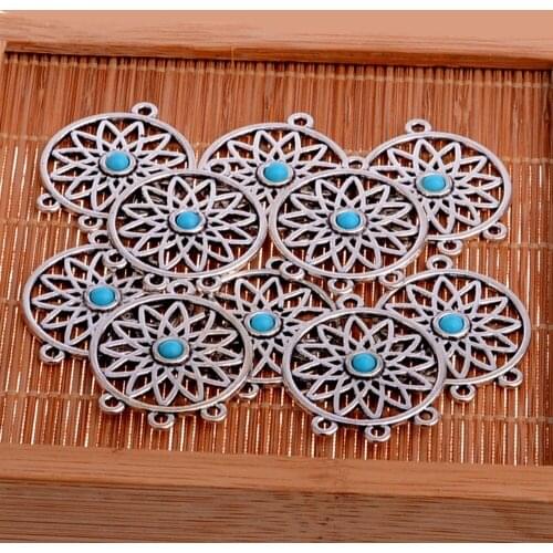10PC Dreamcatcher Dream Catcher Charms Pendants Bracelet Necklace Family Friends Girls Gift Jewelry Making Accessories DIY Xmas