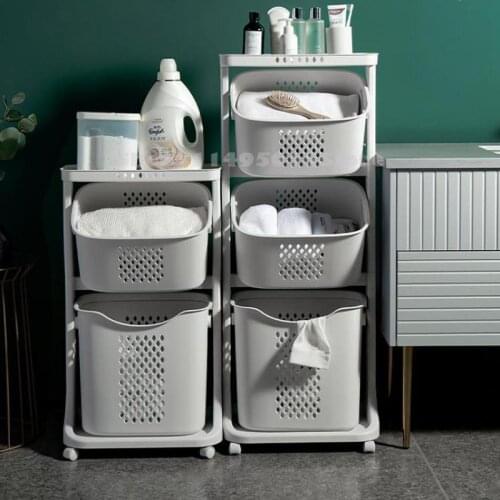 Toilet Shelf Floor-standing Toilet Restroom Shower Washing Machine Bathroom Storage Rack For Dirty Clothes