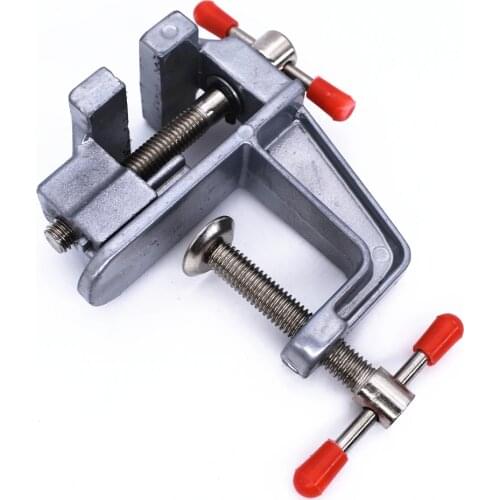 Portable Table Vise Bench Pliers Clamp Swivel Lock Aluminium Alloy Light Weight Hand Tool for Metalworking Household Maintenance