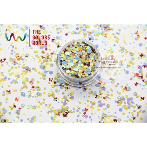 RM-340 Mix Colors and shapes Glitter for nail art makeup and DIY decoration