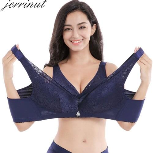 Jerrinut Sexy Lace Plus Size Bra Ultra Thin Push Up Bra Women Underwear Bras For Women Seamless Wire Free Femme Bra Lingerie