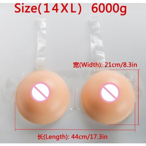 6000g Strap-On Silicon Breast Form Full Boobs False Boobs Enhanc circular CD transvestites transsexuals Silicone Breast