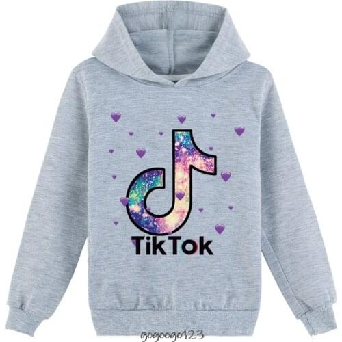 Tik Tok Boys Hoodies Cartoons Pattern Autumn Outwear Children Sweatshirts for Kids Clothes girl Boy Cotton Pullovers hoodie 2021