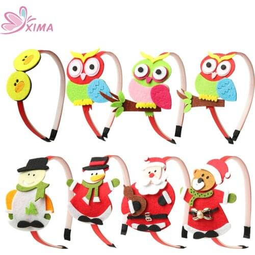 XIMA 1PC Cute Christmas Hairband for Girl Owl Hairbands Kids Best Christmas Gift Hair Accessories
