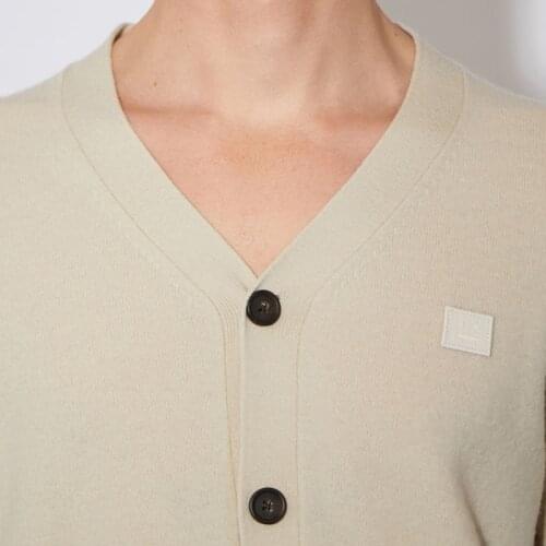 Women Knitted Cardigan Long Sleeve V Neck Single Breasted Sweater Lady Embroideried Decor Knitwear Female Solid Tops