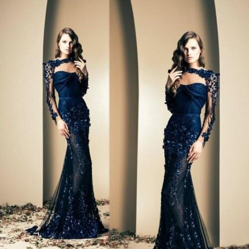 Ziad Nakad 2020 Sexy Celebrity Dress Mermaid Evening Gowns Trumpet Prom Dresses Party Wear robe de soiree fleurie dinnershow