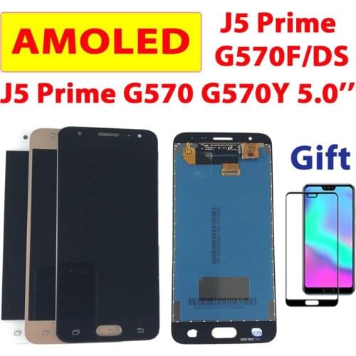 5.0'' Test AMOLED LCD For Samsung Galaxy J5 Prime Display G570 Assembly Screen Touch On5 G570 G570Y G570F G571 Repair LCD Part