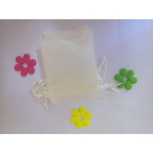 100pcs 30*40cm Beige Organza Gift Bag Jewelry Packaging Display Bags Drawstring Pouch For Bracelet/necklace/wed Mini Yarn Bag