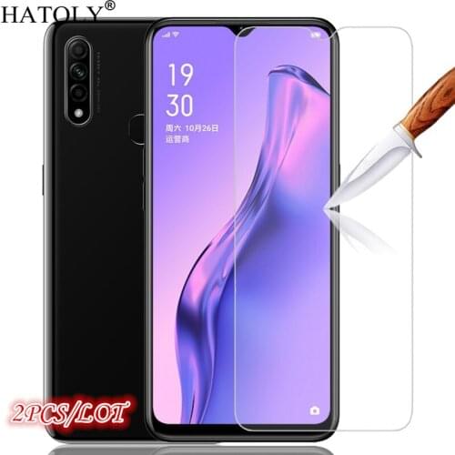 2Pcs For Glass Oppo A8 Screen Protector Tempered Glass For Oppo A8 Glass HD Phone Film Full Glue Protective Glass For Oppo A8