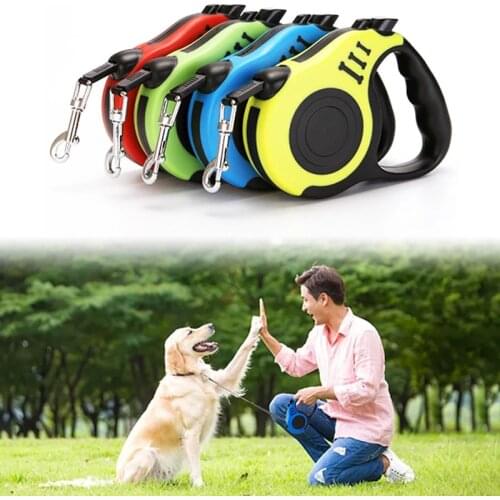 3 / 5M multi-length dog leash, retractable nylon portable outdoor dog leash automatically retractable cat leash, pet auto leash