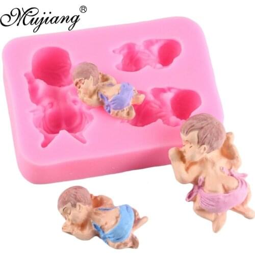3D Baby Soap Clay Silicone Candle Mold Sugarcraft Fondant Cake Decorating Tools Cookie Candy Chocolate Gumpaste Mould