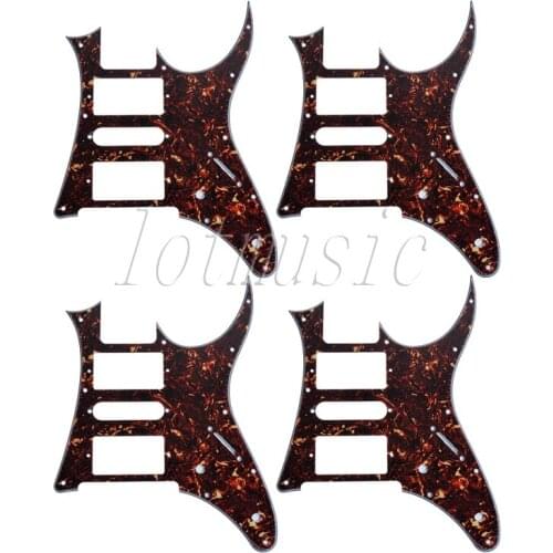 4PCS Dark Brown Tortoise Shell HSH Guitar Pickguard For RG250 Replacement