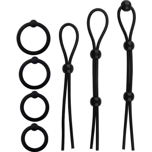 7pcs Reusable Cock Rings Delay Ejaculation Penis Rings Time Lasting Penis Erection Penis Sleeve Adult Erotic Sex Toys for Men