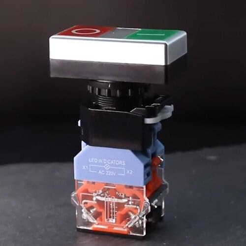 80% Hot Sales!! LA38 Push Button Switch Double Head Momentary Contact Copper Contact On/Off Momentary Reset Button Switch for In