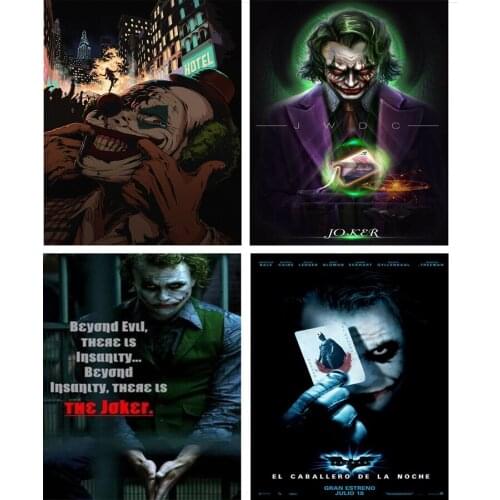 5D DIY Diamond Painting The Joker Cross Stitch Kits Mosaic Clown Picture Full Square 3D Diamond Embroidery Rhinestone Home Decor