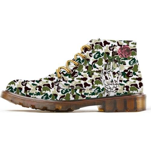 Spring Custom Shoes High Top Canvas Mens Boots Plus Size 38.5-50 3D Printing Camouflage Outdoor Boot Summer Lightweight Footwear