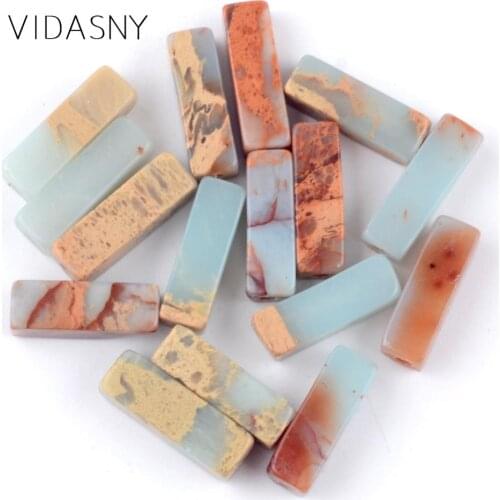 Natural Gem Column Shape Shoushan Stone Beads For Needlework Jewelry Making 4*13mm Spacer Tube Beads Diy Bracelet Necklace 15