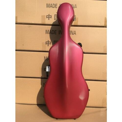 Advance 4/4 Cello Case Carbon Fiber Cello Box Hard case Carry Protect Cello Red