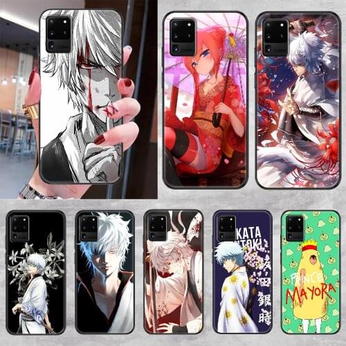 Anime GINTAMA Phone case For Samsung Galaxy Note 4 8 9 10 20 S8 S9 S10 S10E S20 Plus UITRA Ultra black painting cover silicone