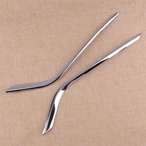 CITALL 2Pcs Silver Car Rear Exhaust Muffler Stripe Cover Trim Fit For VW Golf 7 Mk7 2018 Styling Accessories